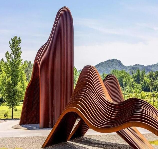 岱岳锈钢板造型